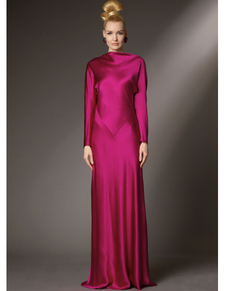 Patron Vogue 2129/D5 (32-40) - Robe longue biaisée à dos drapé