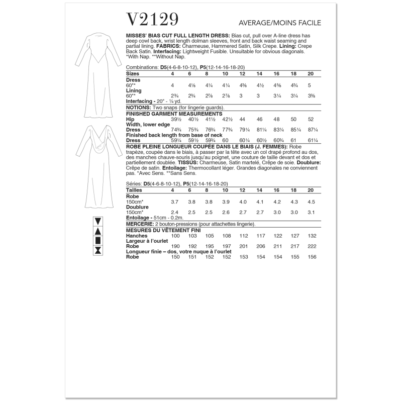Patron Vogue 2129/D5 (32-40) - Robe...