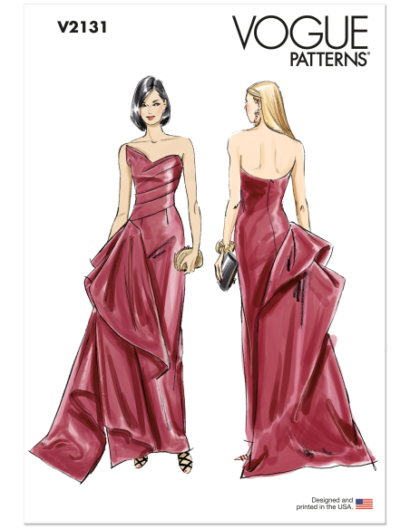 Patron Vogue 2131/H5 (34-42) - Robe bustier élégante