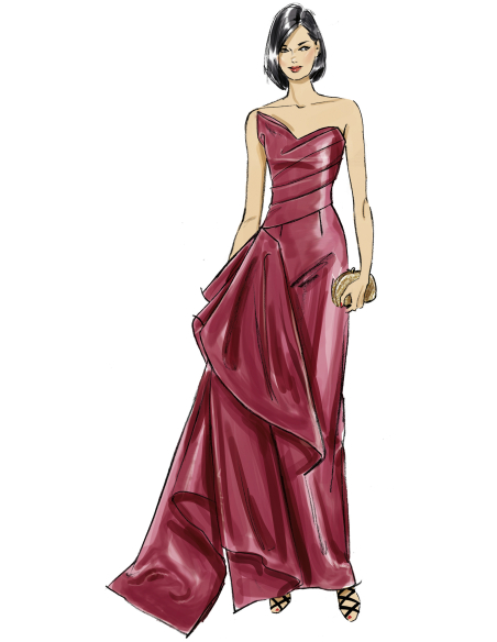 Patron Vogue 2131/U5 (44-52) - Robe bustier élégante