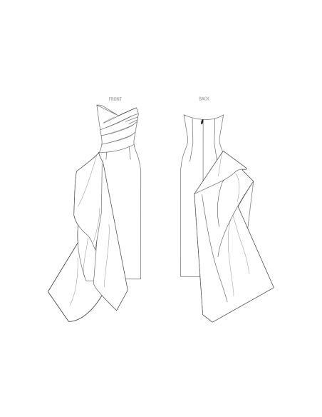 Patron Vogue 2131/U5 (44-52) - Robe bustier élégante