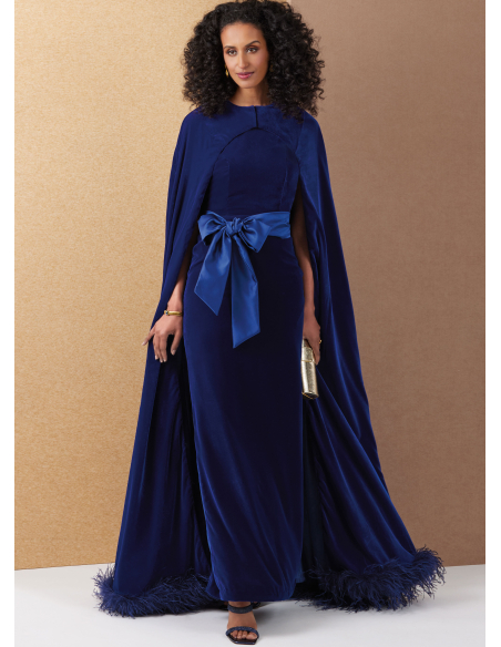 Patron Vogue 2132/B5 (36-44) - Cape longue & robe fourreau