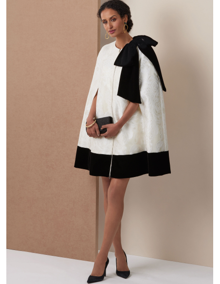 Patron Vogue 2133/U5 (44-52) - Cape courte & robe ajustée avec nœud amovible