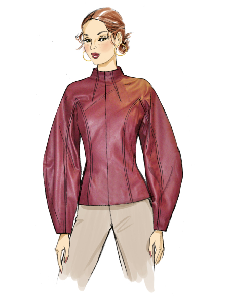 Patron Vogue 2134/U5 (44-52) - Top élégant à encolure entonnoir