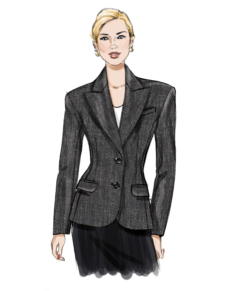 Patron Vogue 2136/B5 (36-44) - Veste structurée à épaules élargies