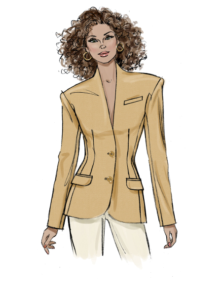 Patron Vogue 2136/Y5 (46-54) - Veste structurée à épaules élargies