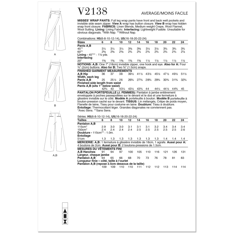 Patron Vogue 2138/H5 (34-42) -...