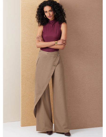 Patron Vogue 2138/U5 (44-52) - Pantalon à enroulement & poches passepoil