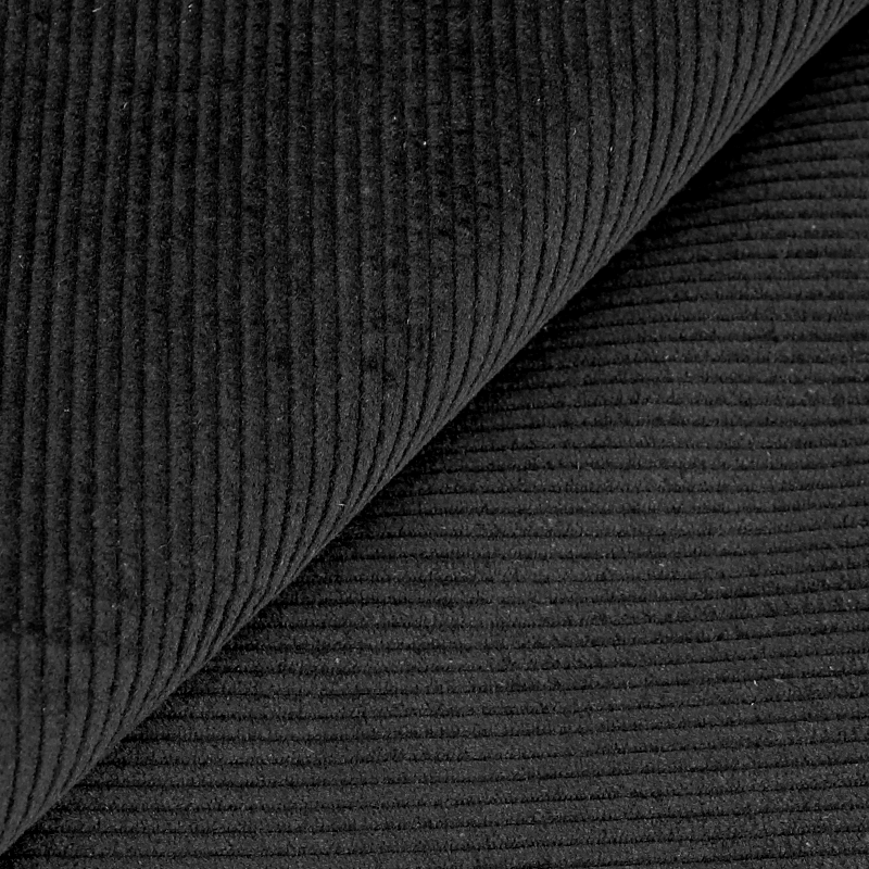 Tissu velours côtelé STARSKY noir - Tissus