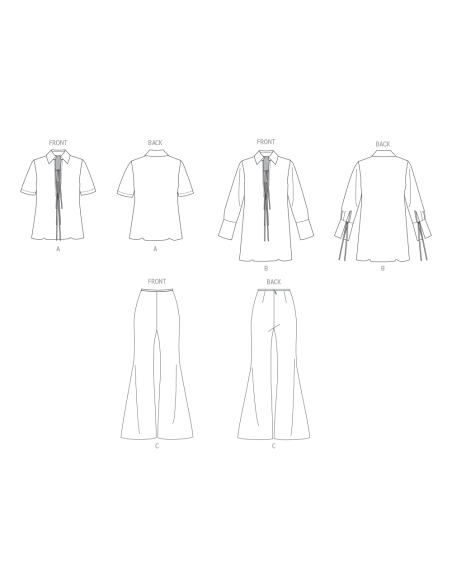 Patron Vogue 2140/U5 (44-52) - Tunique & pantalon