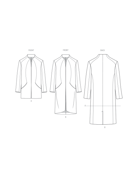 Patron Vogue 2141 AA (46-54) - Veste homme doublée deux longueurs