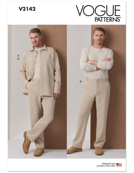 Patron Vogue 2142 BB (56-64) - Chemise & pantalon homme