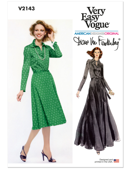 Patron Vogue 2143/B5 (36-44) - Robe femme « vintage DVF »