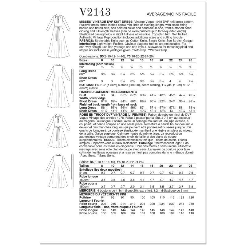 Patron Vogue 2143/B5 (36-44) - Robe...
