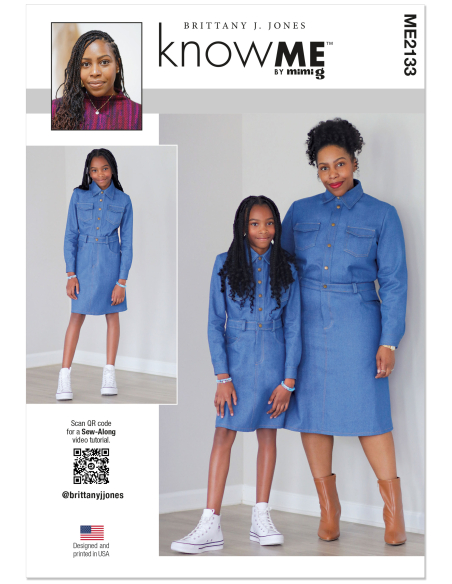 Patron KnowMe 2133.N5 (38-46) - Robe mi-longue à poches & ceinture