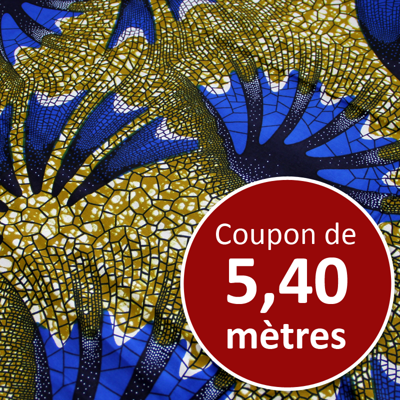 Tissu Africain WAX - Ouagadougou (coupon de 5,40 mètres)