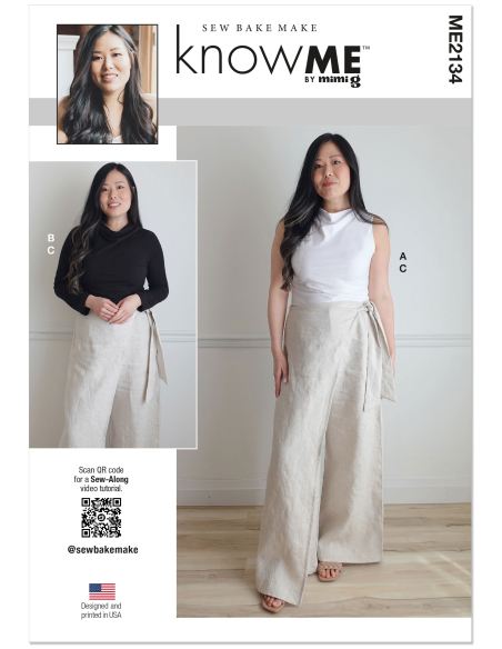 Patron KnowMe 2134.Y5 (46-54) - Top col montant & pantalon ample