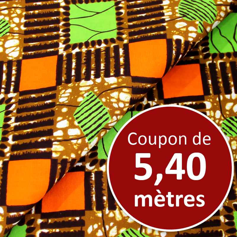 Tissu Africain WAX - Victoria (coupon de 5,40 mètres)