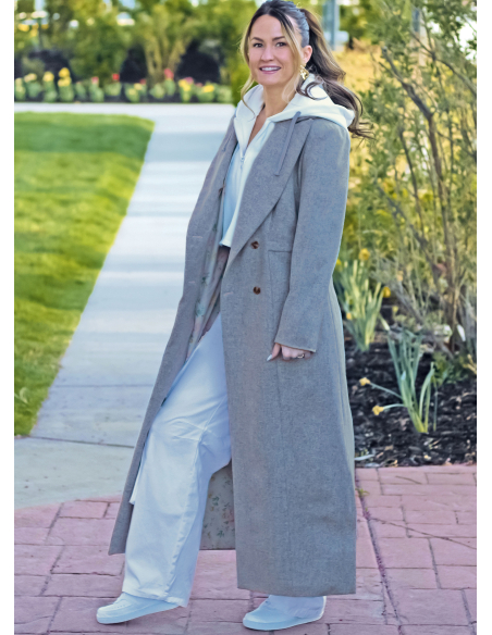 Patron KnowMe 2139.K5 (36-44) - Manteau croisé & insert capuche