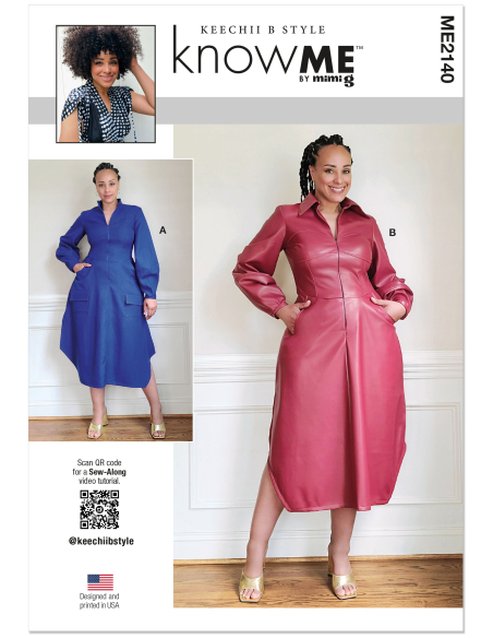 Patron KnowMe 2140.Y5 (46-54) - Shirt-Dress corset midi