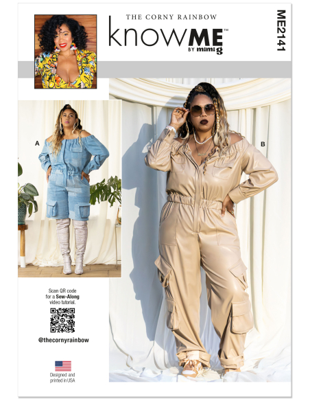 Patron KnowMe 2141.K5 (36-44) - Combinaison off-shoulder deux longueurs