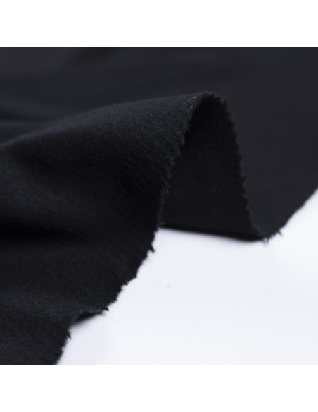 Drap de laine 100% laine - Façonné diagonales noires