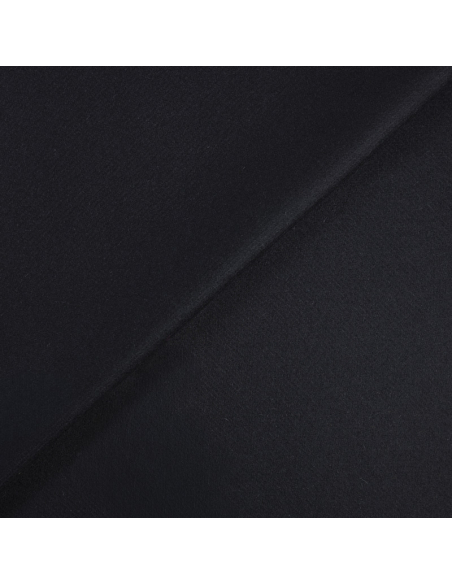 Drap de laine vierge sergé double épaisseur - Noir