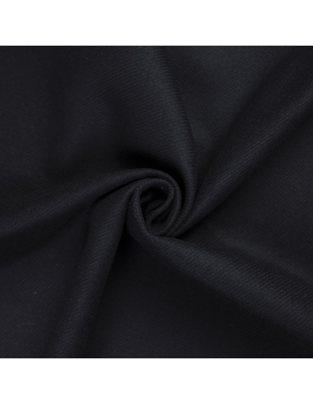 Drap de laine vierge sergé double épaisseur - Noir