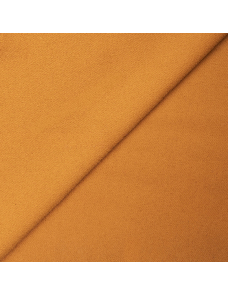 Drap de laine vierge et cachemire sergé double épaisseur - Safran