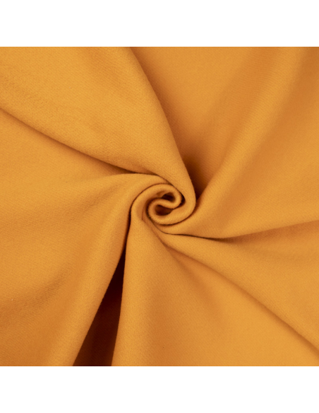 Drap de laine vierge et cachemire sergé double épaisseur - Safran