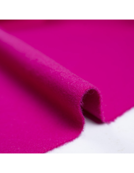 Drap de laine vierge et cachemire - Fuchsia