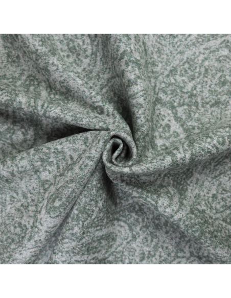 Drap de laine tissé-teint - Cachemire vert