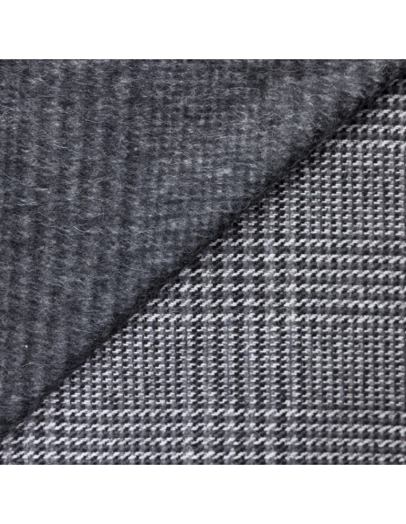 Tweed de laine à poils long - Prince de Galles