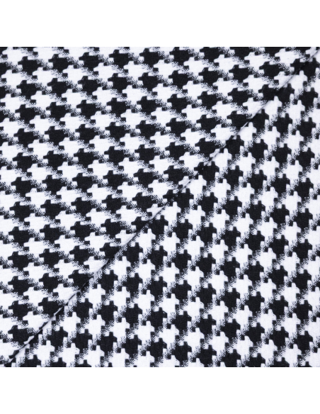 Tweed 100% coton - Pied-de-poule noir et blanc