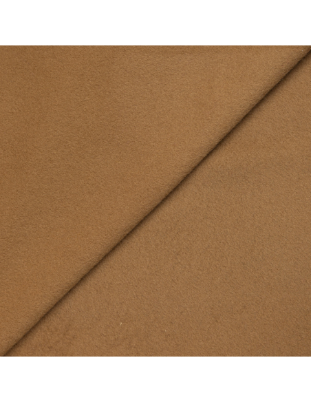 Velours de laine vierge & cachemire double face - Camel