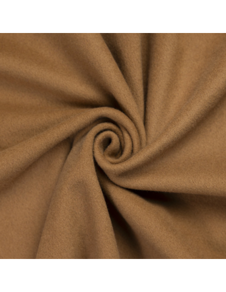 Velours de laine vierge & cachemire double face - Camel