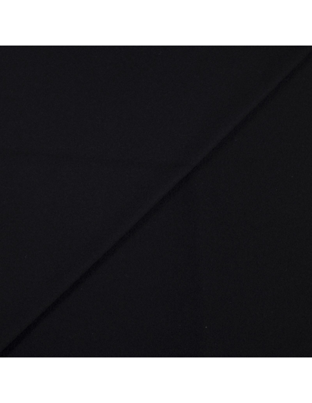 Velours de laine vierge & cachemire double face - Noir