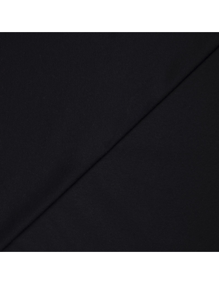 Velours de laine vierge & cachemire double face - Noir