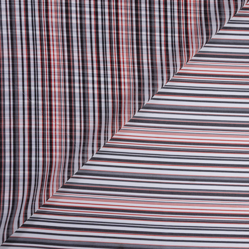 Mousseline - Rayures rouges et noires Mousseline - Rayures rouges et noires