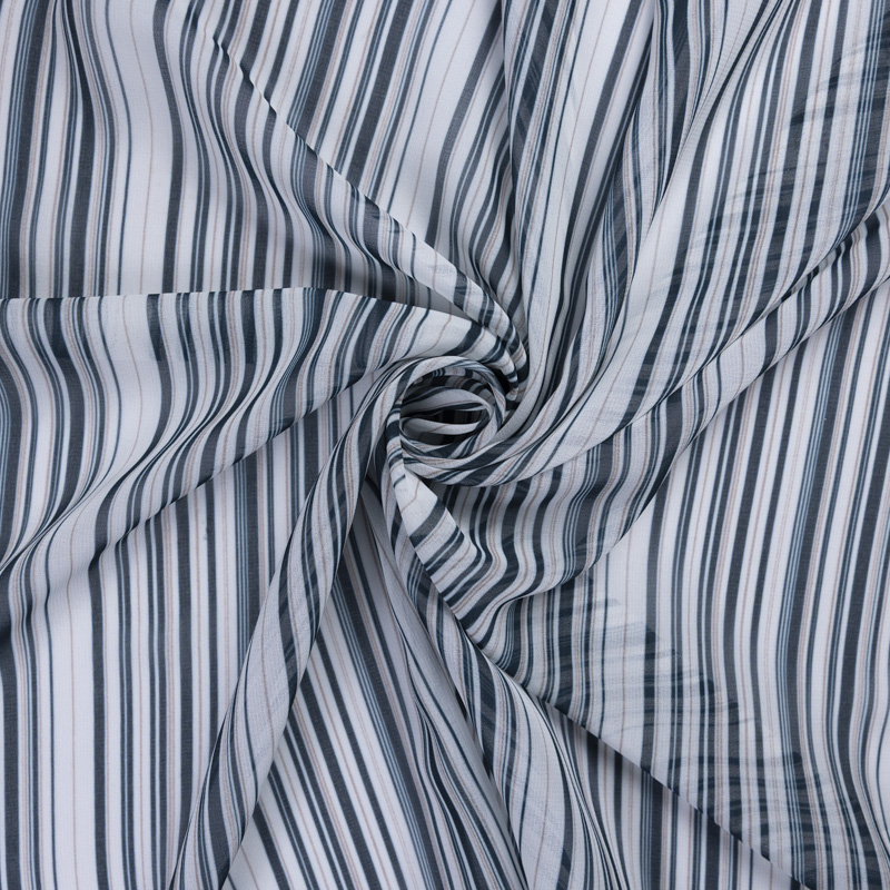 Mousseline - Rayures bleues Mousseline - Rayures bleues