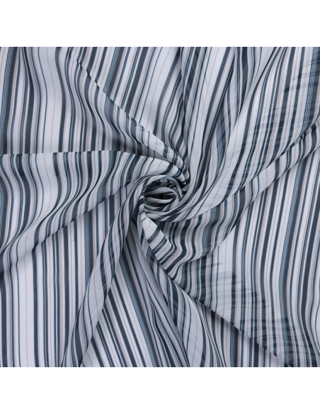 Mousseline - Rayures bleues