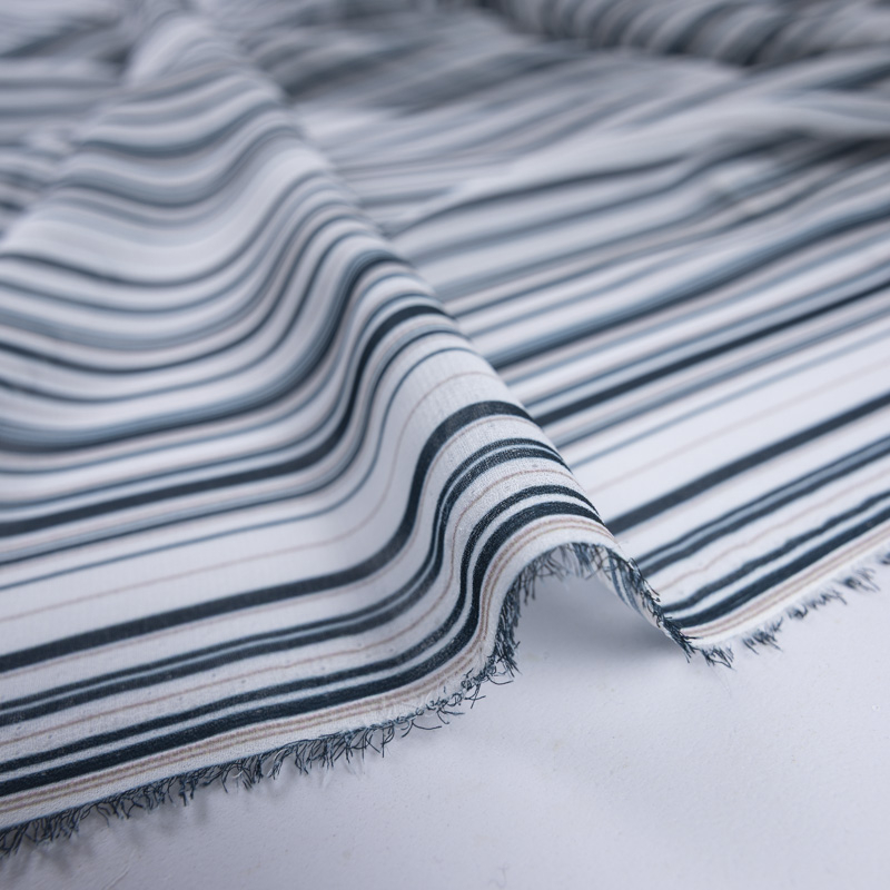 Mousseline - Rayures bleues Mousseline - Rayures bleues