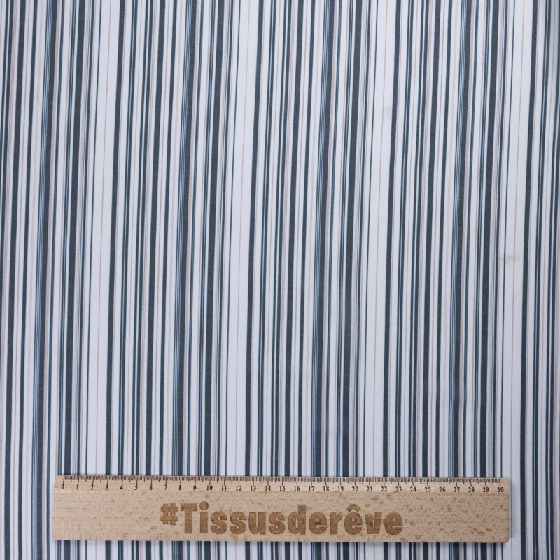 Mousseline - Rayures bleues Mousseline - Rayures bleues