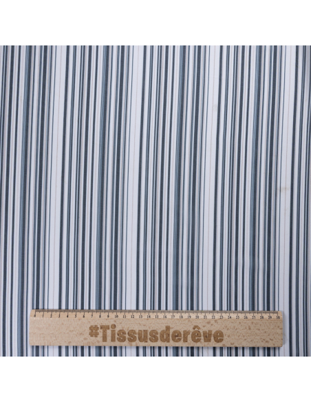 Mousseline - Rayures bleues