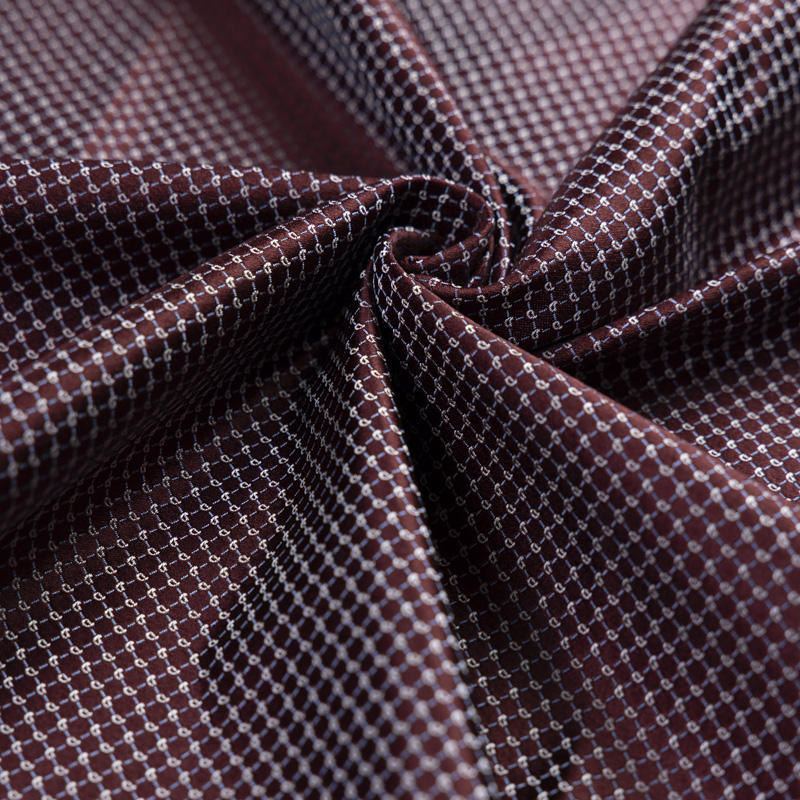 Jacquard 100% soie - Cachemire blanc...