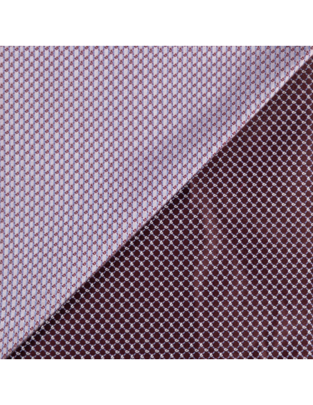 Jacquard 100% soie - Cachemire blanc fond bordeaux