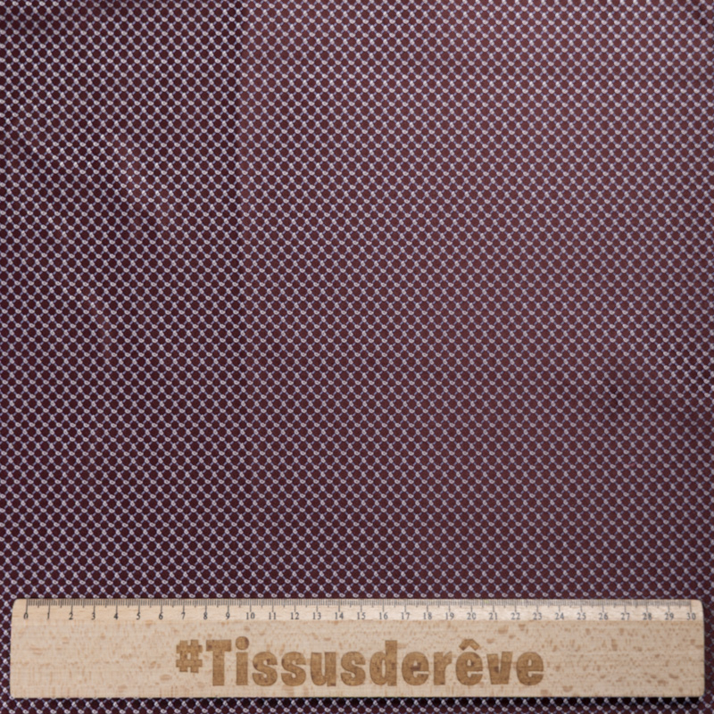 Jacquard 100% soie - Cachemire blanc...