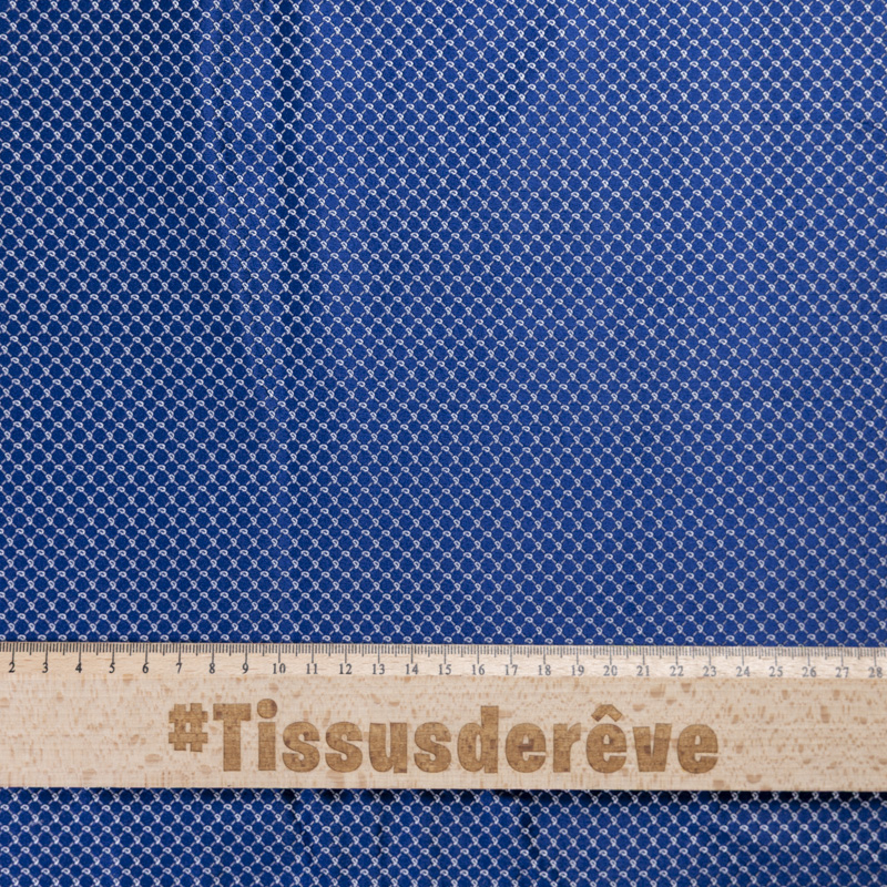 Jacquard 100% soie - Cachemire blanc...