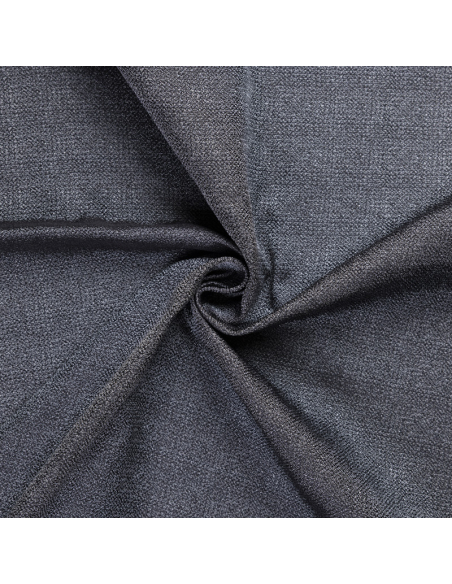 Jacquard 100% soie - Motif micro-grain gris argenté
