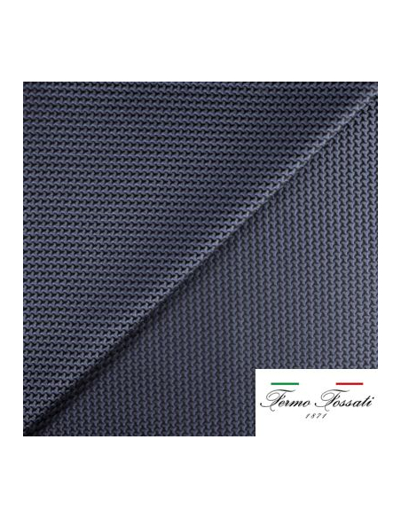 Jacquard 100% soie - Crochet gris fond noir